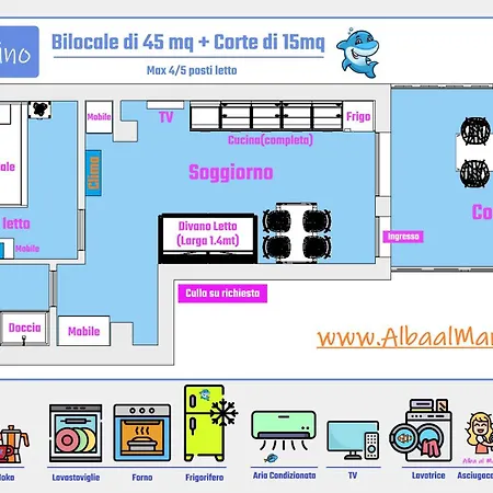 Conero-alba Al Mare-bilocale E Corte-delfino Apartment *